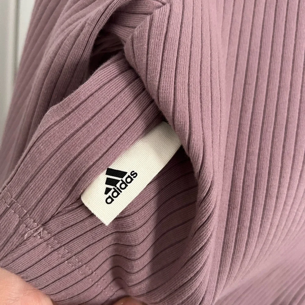 adidas Women's Studio Lounge Ribbed Cropped Long-Sleeve - Picture 4 of 7